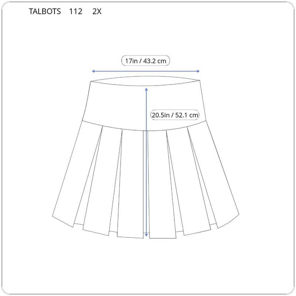 Talbots Women's 2X Plus White A-Line Skirt Mini Cotton Blend Pull-On WHI33E - Picture 2 of 9
